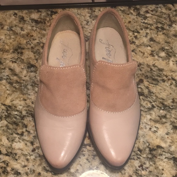 Free People Brady Natural Tan Leather Loafers Flats size 36/US 6 - Picture 2 of 15